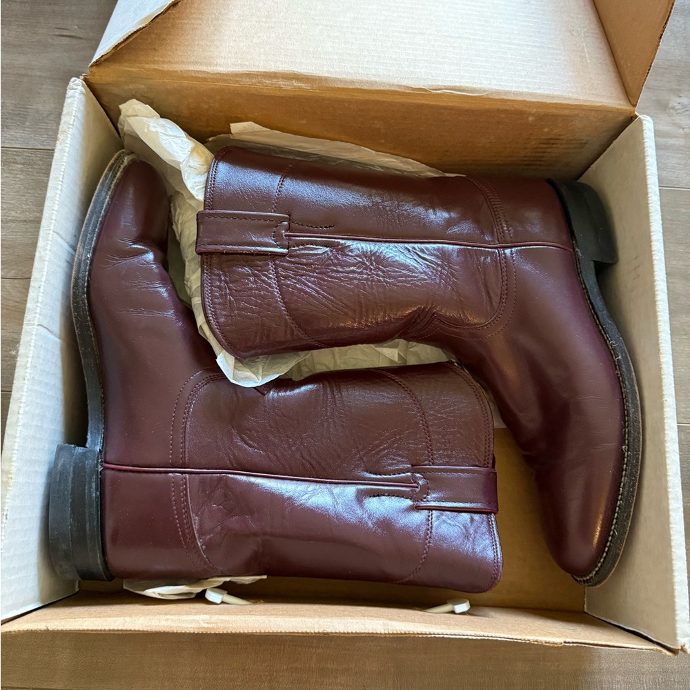 Justin Boots Spanish Kip Maroon‎ Boots